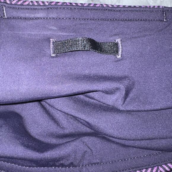 Lululemon Women's Rebel Runner Crop Giant Herringbone Black Grape Purple - Picture 10 of 11